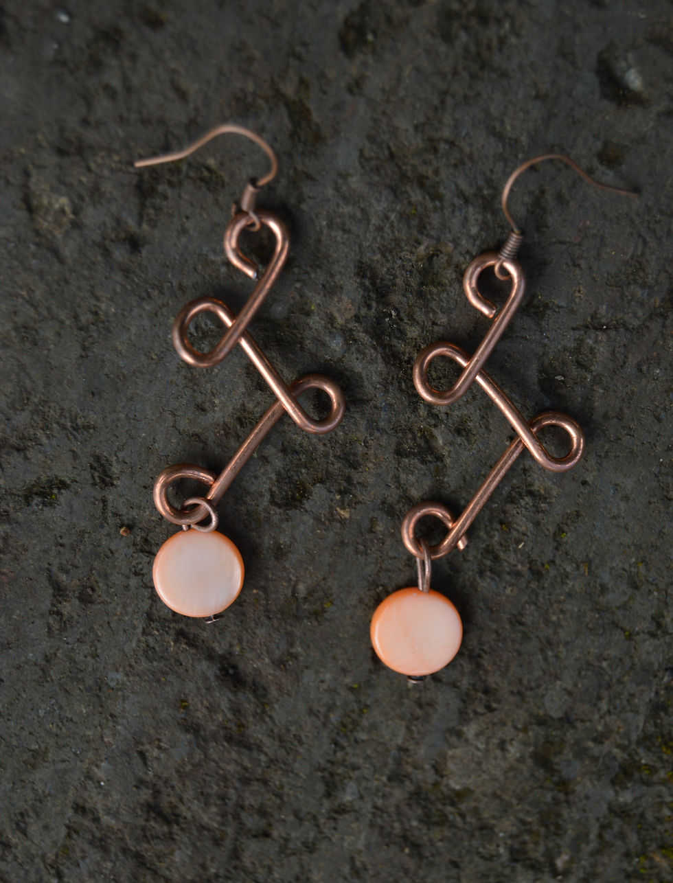 Thumbnail: Twisted Wire Bead Earrings