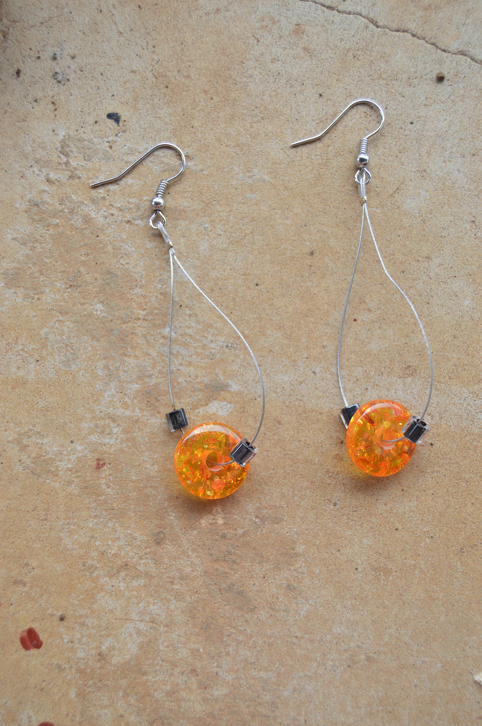 Thumbnail: Drop Hoop Earrings