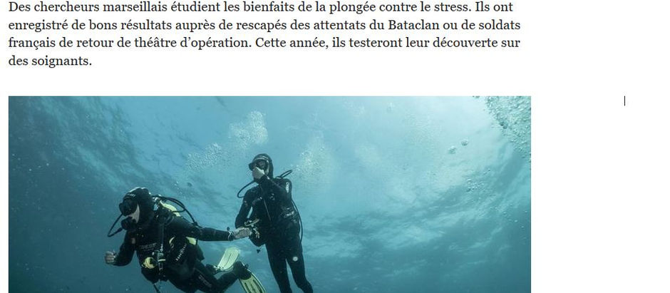 Stress, burn-out : quand la plongée sous-marine vient au secours de la santé mentale
