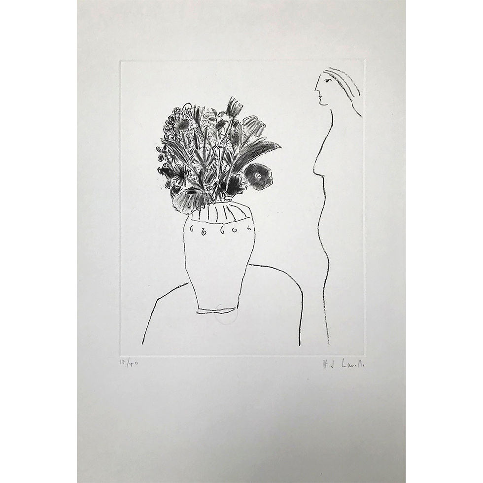 Joy Laville - Perfil de mujer con florero II