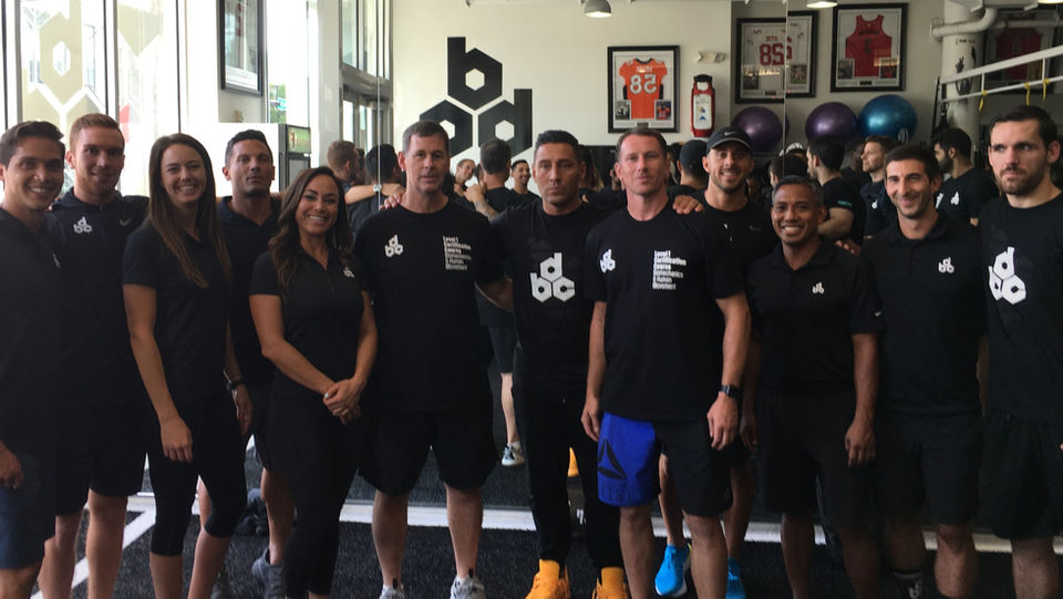 Rob solly in a group of other fitness trainers