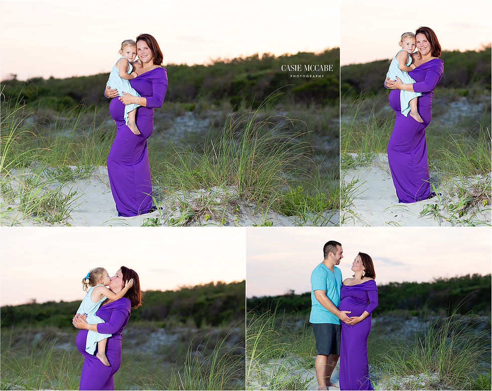 Maternity, Purple Dress, Myrtle Beach, SC, Family Photographer