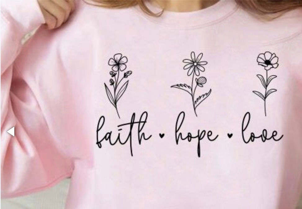 Thumbnail: Faith, Hope Love Crew Neck