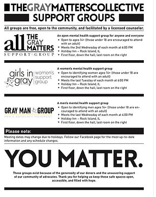 A list of chapters for Gray Matters that you can support or become involved with.