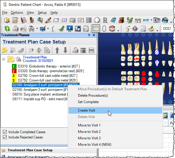 Dentrix case acceptance: the treatment planner.