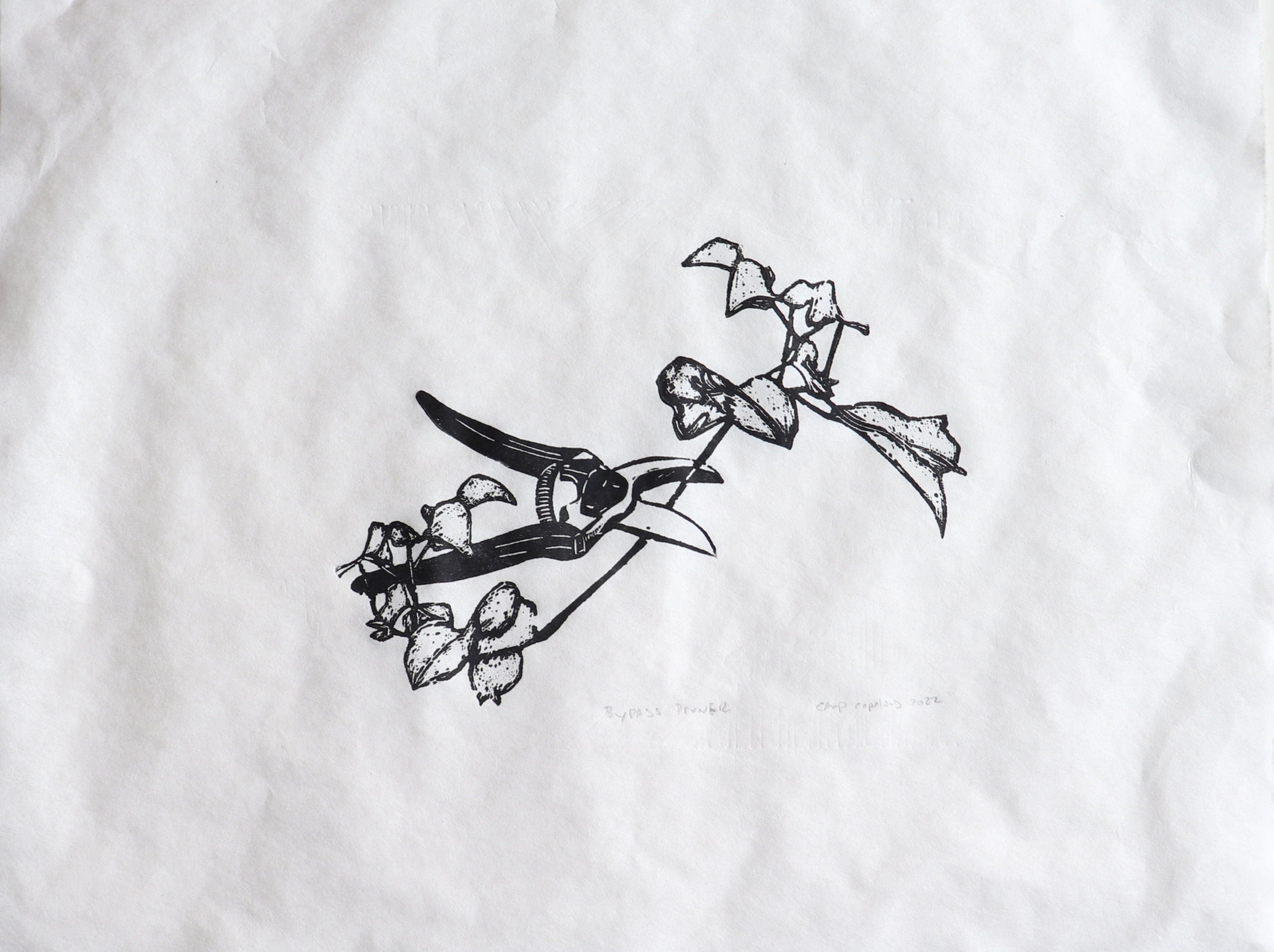 Bypass Pruner - Linocut Print