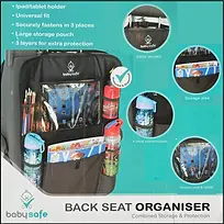 back seat organiser baby car seat install