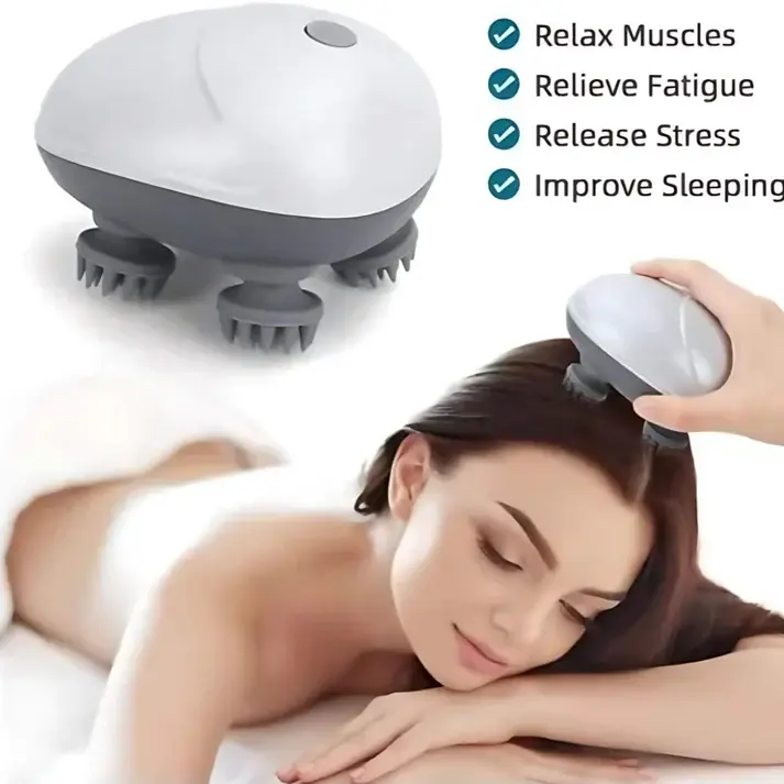 Thumbnail: Portable Head Massager for Relaxation & Scalp Care | Waterproof & Rechargeable