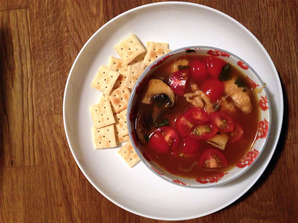 Amazing Lower-Carb Spicy Chicken Noodle Soup (with Shirataki Noodles)