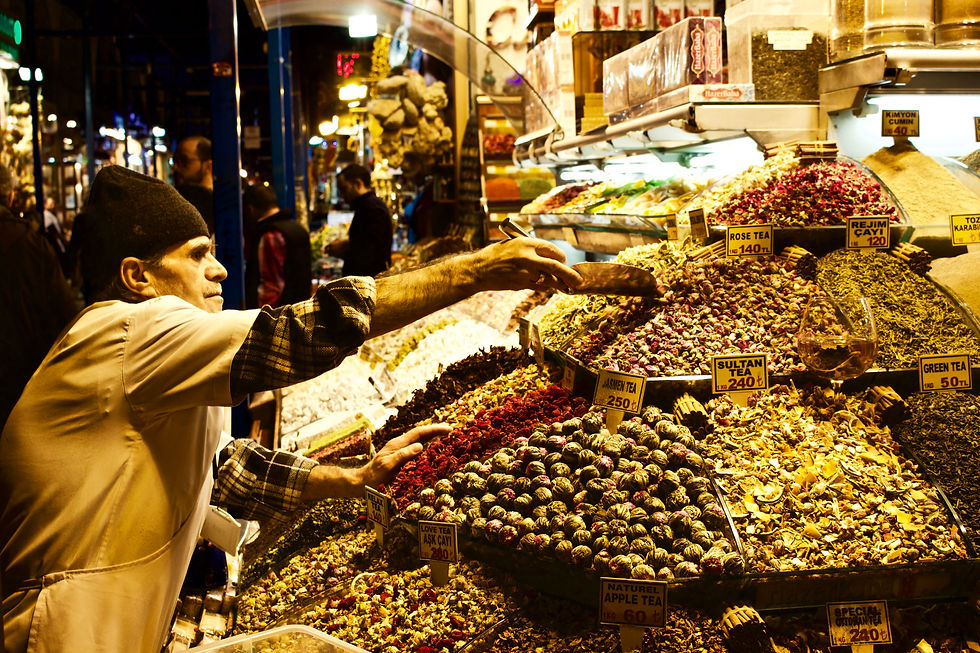 Working in a bazar