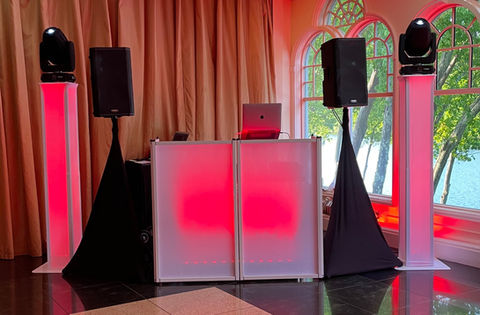 Wedding DJ setup at Waterview in Monroe CT