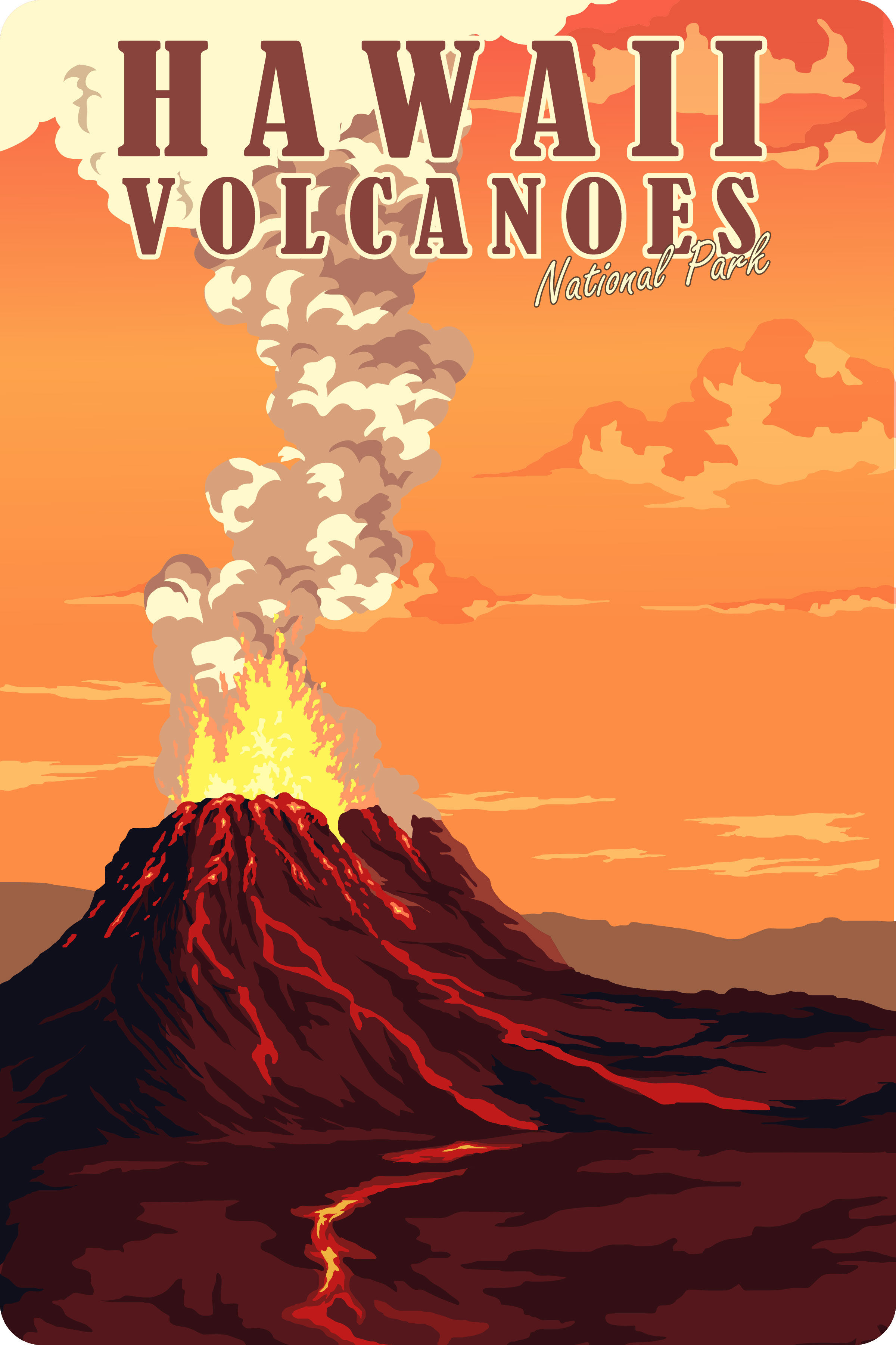 HVNP Hawaii Volcano CUSTOMIZABLE Wood Postcard • Hawaii Made