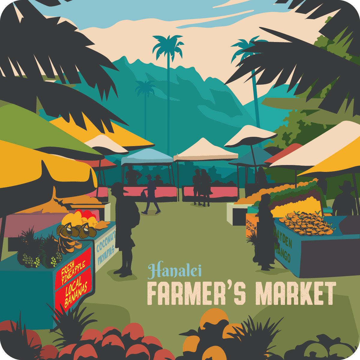 Hanalei Farmer's Market Coaster
