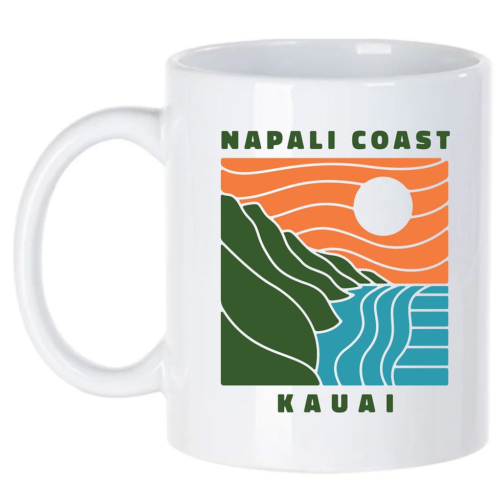 Napali Line Art Ceramic Mug