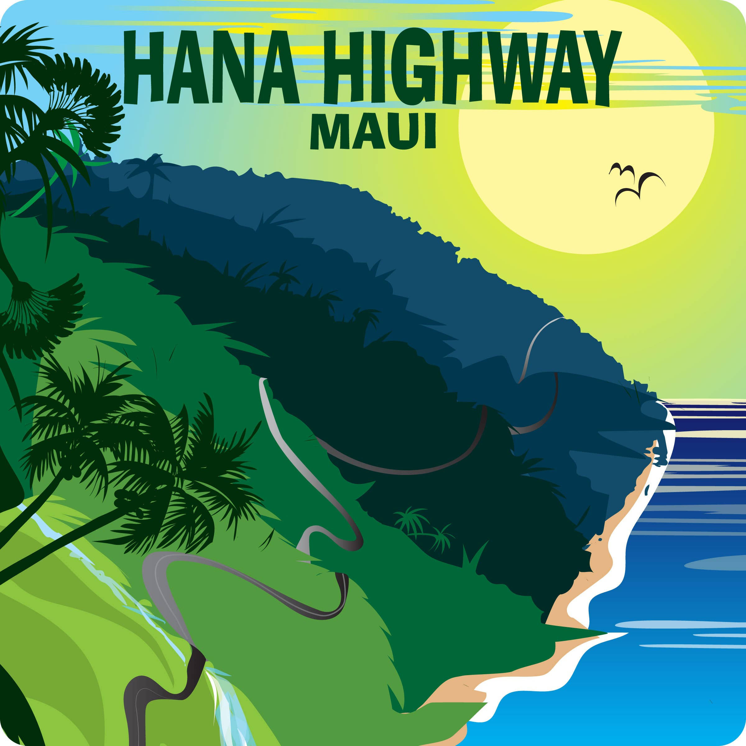 Hana Highway Coaster • Made in Hawaii • Maui