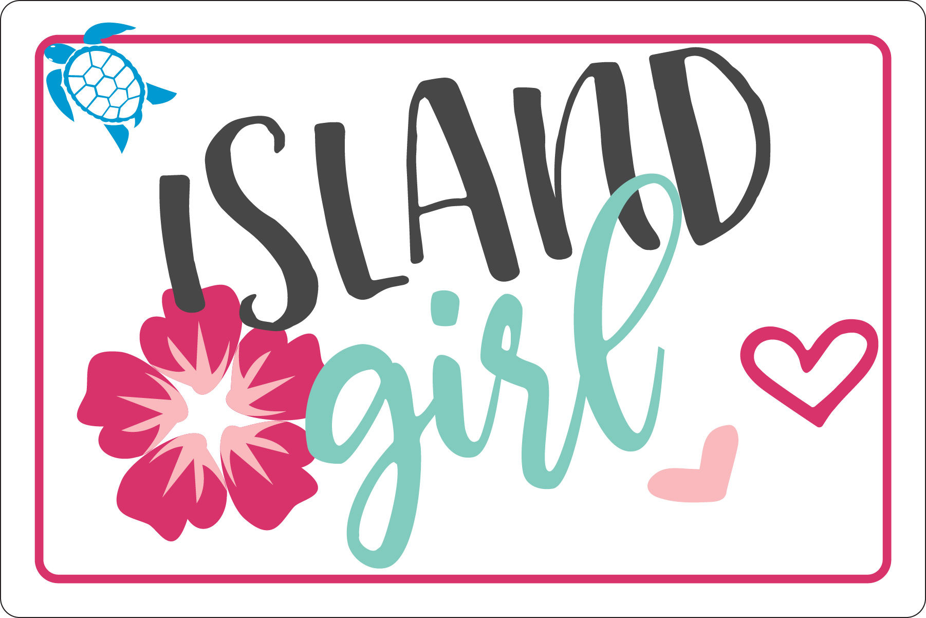 Island Girl Metal Sign