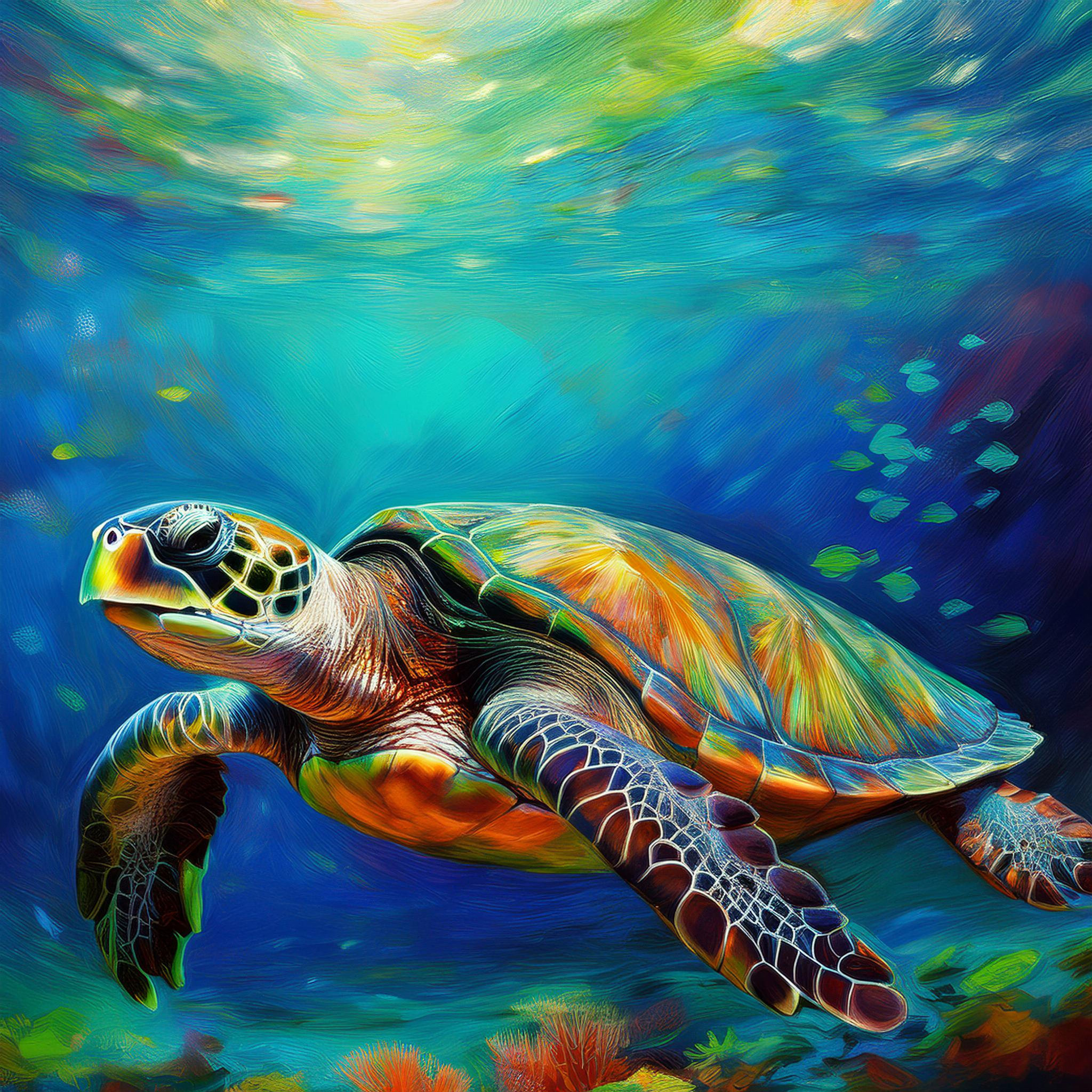 Honu with Fish Coaster