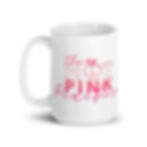 Hot Pink Peaches White glossy mug