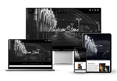 Author single page website template, city