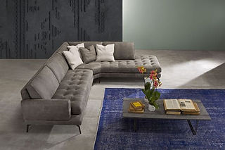 Grey Classic L shaped sectional sofa