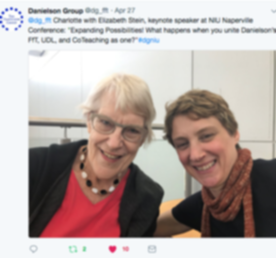Danielson Group Twitter Post With Dr. Elizabeth Stein and Charlotte