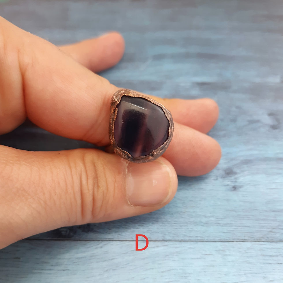 Thumbnail: Anello unico in rame e fluorite viola