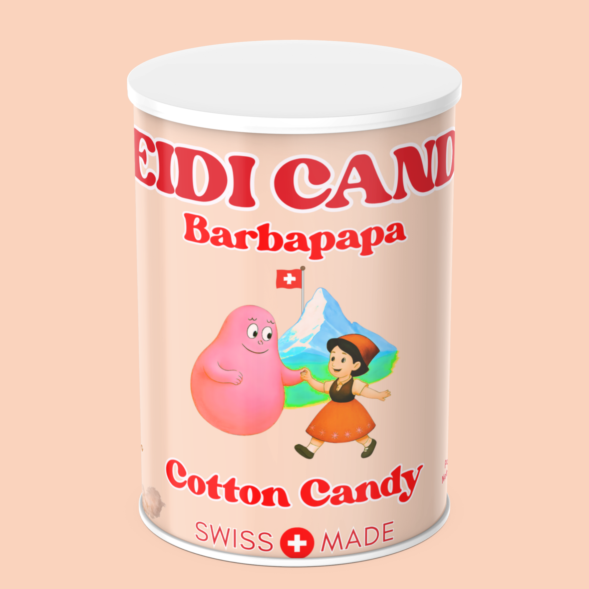 Barbe à Papa HEIDI CANDY en pot à l'arôme frais de COC