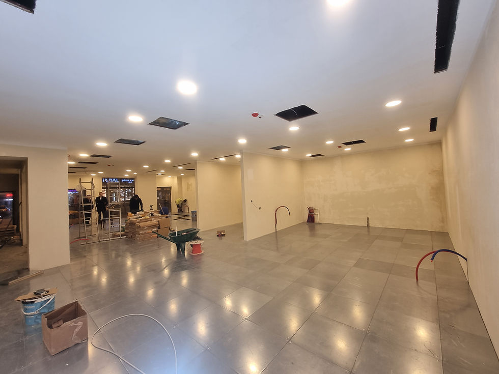 raised flooring at the open office areas