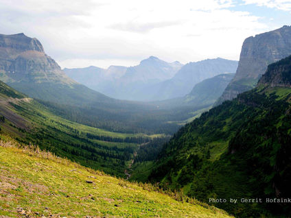 a beautiful view of lush, green mountains.