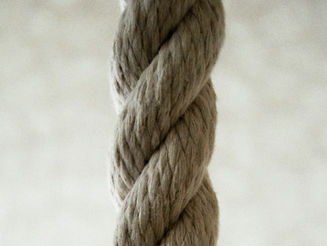 a thick braided rope.