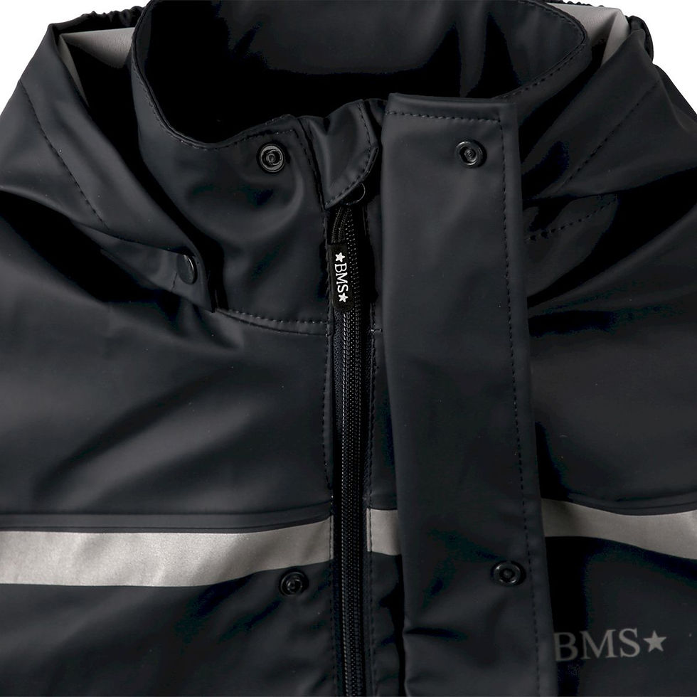 Miniaturbild: BMS Regenjacke ungefüttert marine Detail