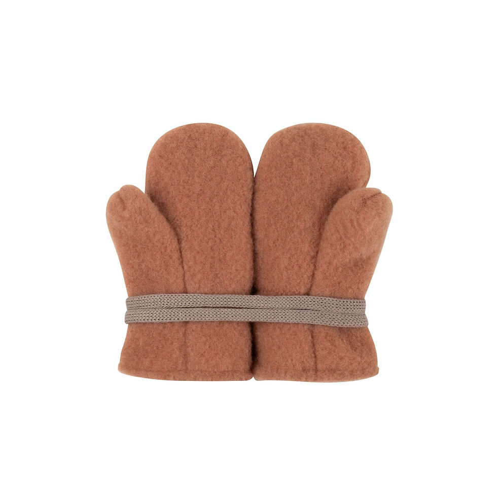 Fäustel aus Wollfleece moccha