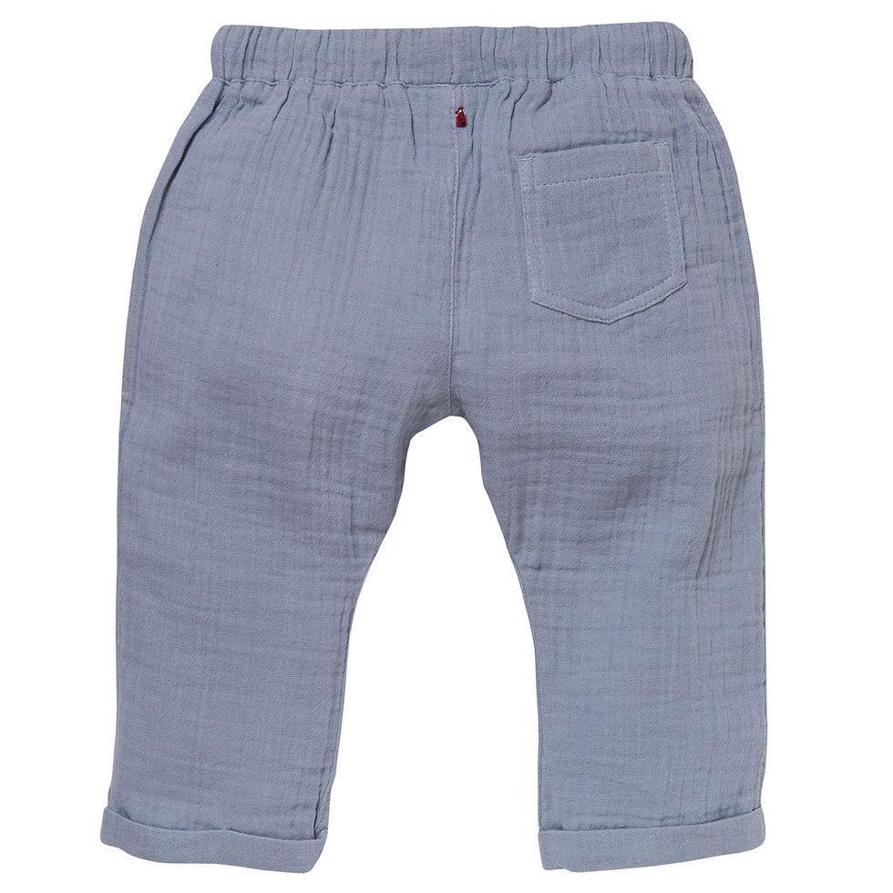 Miniaturbild: Leichte Musselin Hose taubenblau