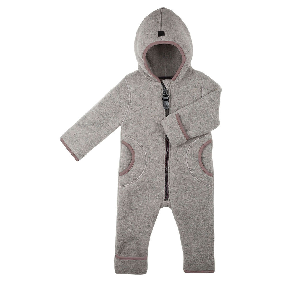 Overall aus Wollfleece in grau