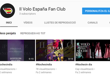 El Club de fans de IL Volo en España...¡Ya tiene canal de youtube!