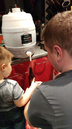 Little Marsden Brewery Bottling From Keg With Son