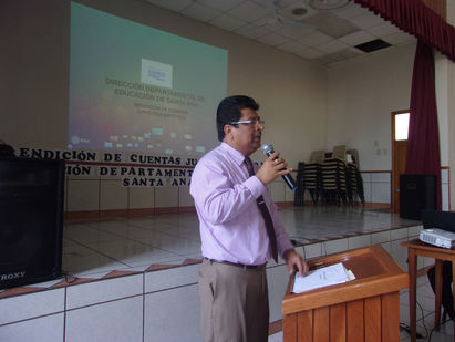 Rendición de cuentas del MINED en Santa Ana.