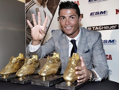 Cristiano Ronaldo recibió su cuarta Bota de Oro