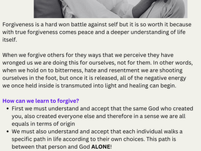 What is forgiveness?