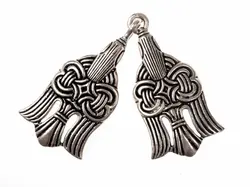 Gewandhaken, Raben, 8 x 1,8 cm, versilbert