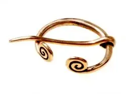 Ringfibel klein, bronze, Gr. 3,3 x 2,8 cm