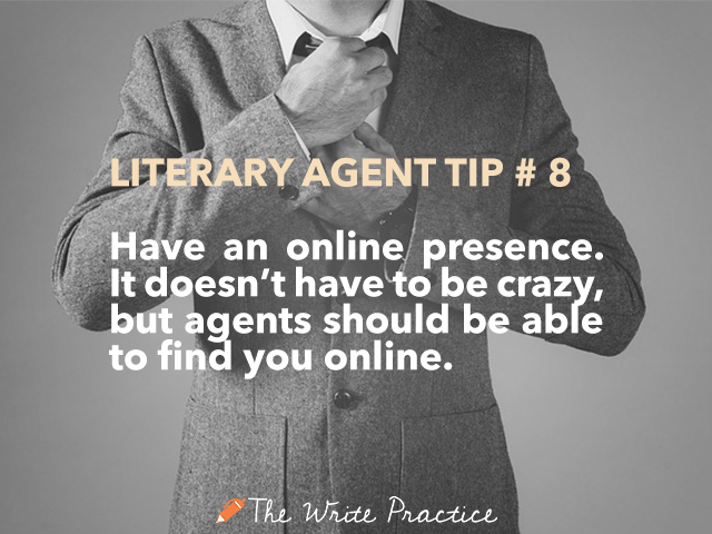 literary agent tips online presence
