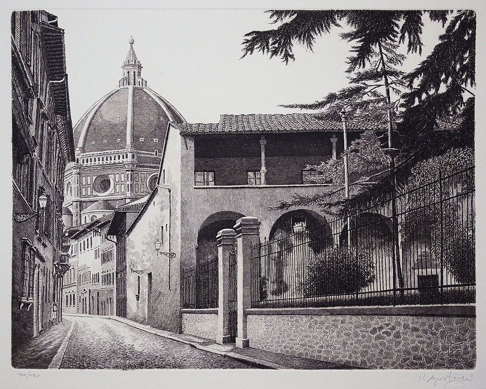 Incisione di Mario Agostini, in mostra all'Armadillo a Firenze
