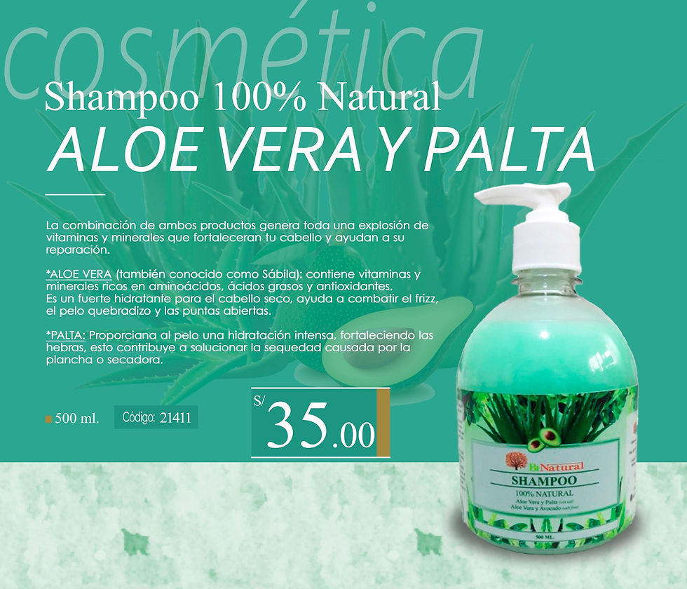 SHAMPOO DE ALOE Y PALTA