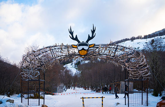 Arco de entrada Lago Hermoso Ski Resort