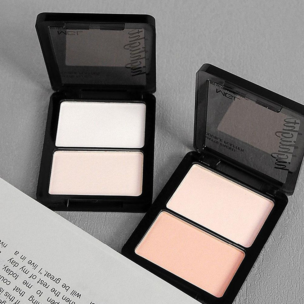Thumbnail: Two-Color Highlight & Contour Powder Palette Delicate Matte Finish Eyeshadow Nos