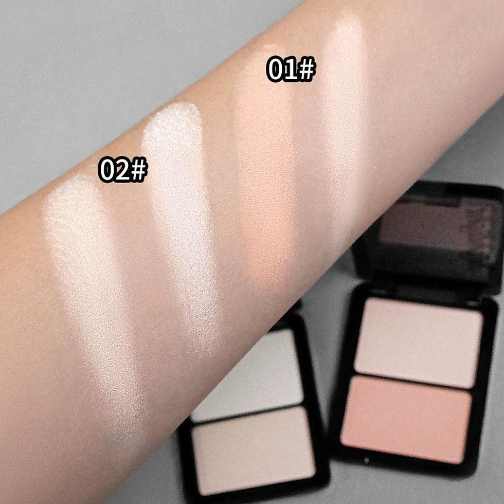 Thumbnail: Two-Color Highlight & Contour Powder Palette Delicate Matte Finish Eyeshadow Nos