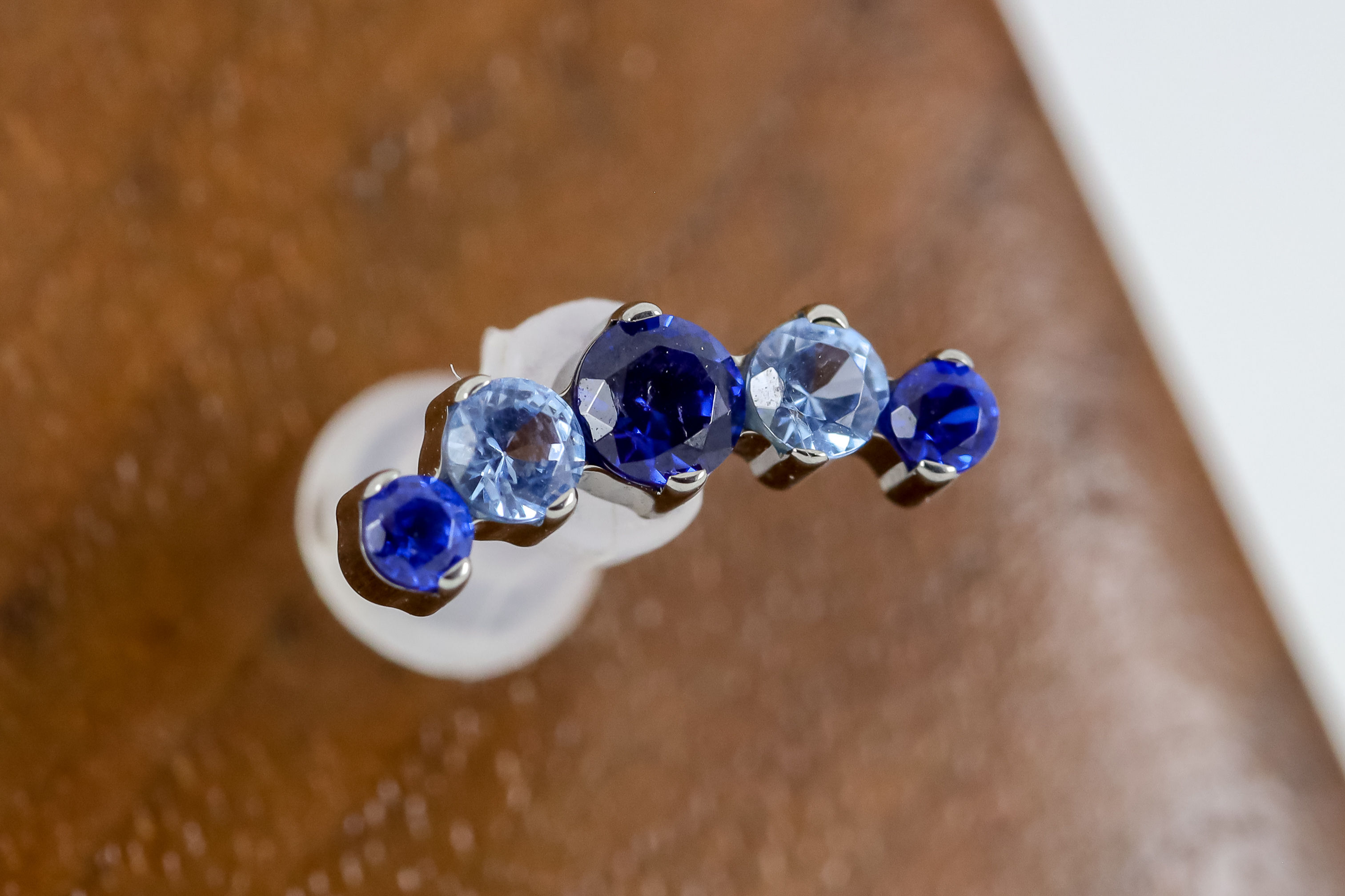 Industrial Strength 16g Threaded Prium with Swarovski - MIXED