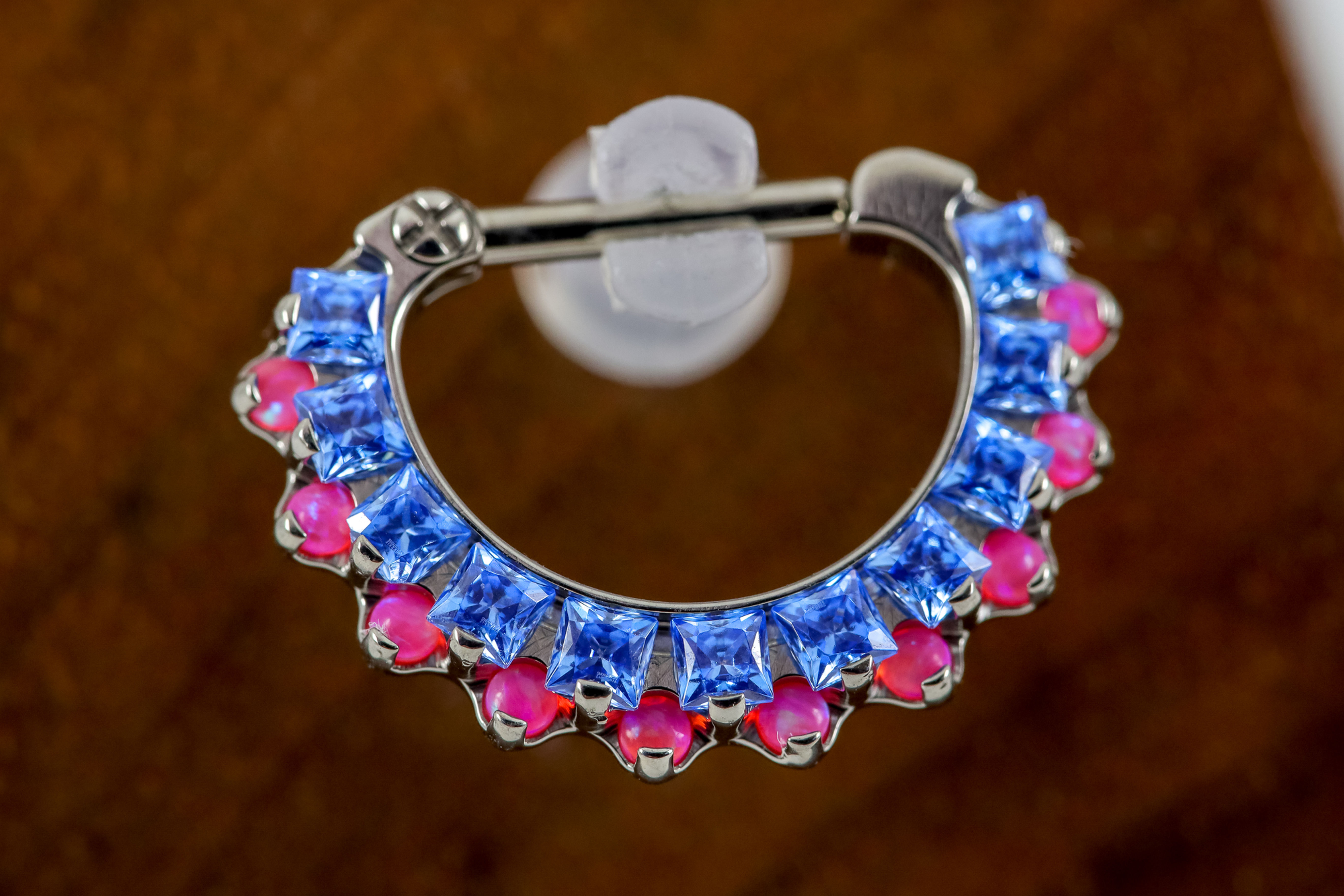 Industrial Strength Odyssey 'Aphrodite' Septum Clicker - Clear & Mimosa