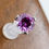 Thumbnail: Industrial Strength 16g Threaded 3 Prong-set Round Swarovski - Fancy Purple CZ